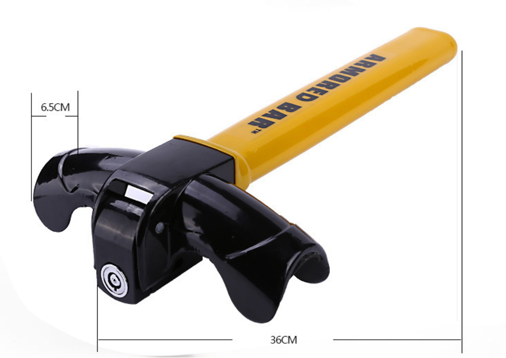 T-Shaped M<i></i>etal Anti-Theft Car Steering Wheel Lock | Heavy-Duty Security Device | Universal Fit
